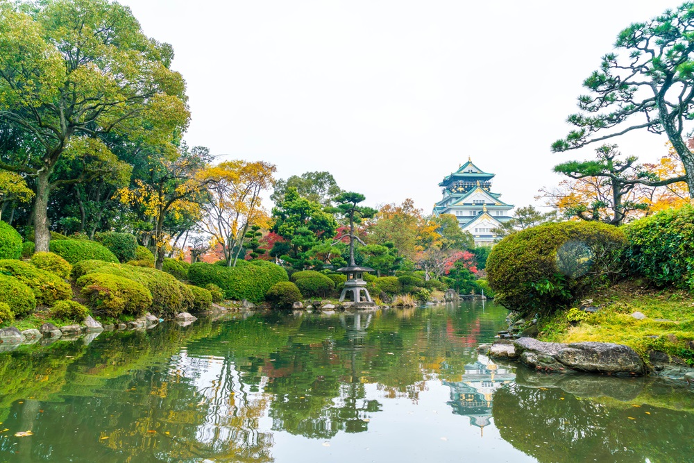 Osaka Castle in Osaka Japan